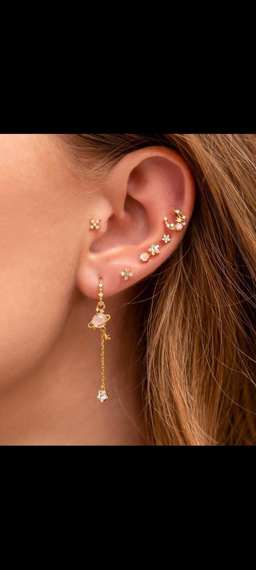Boucles d'oreilles lunaire