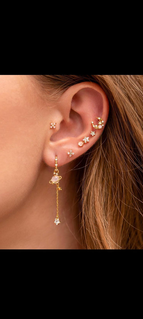 Boucles d'oreilles lunaire