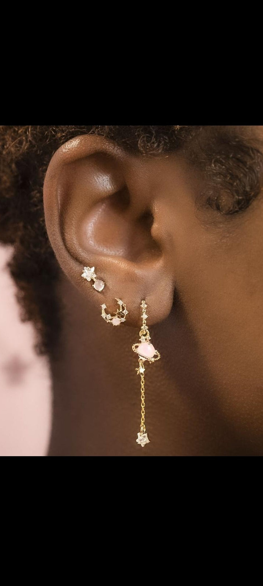 Boucles d'oreilles lunaire